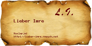 Lieber Imre névjegykártya