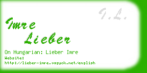 imre lieber business card